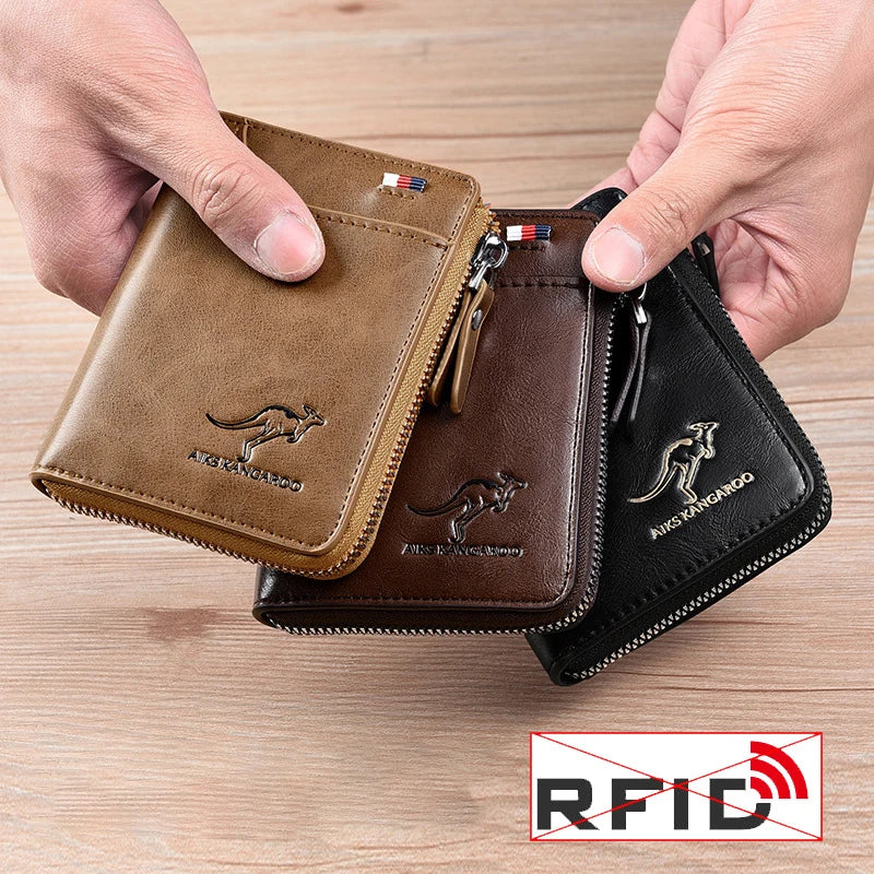 Carteira de Couro Antifurto RFID 2.0 Protege seu Cartão de Crédito